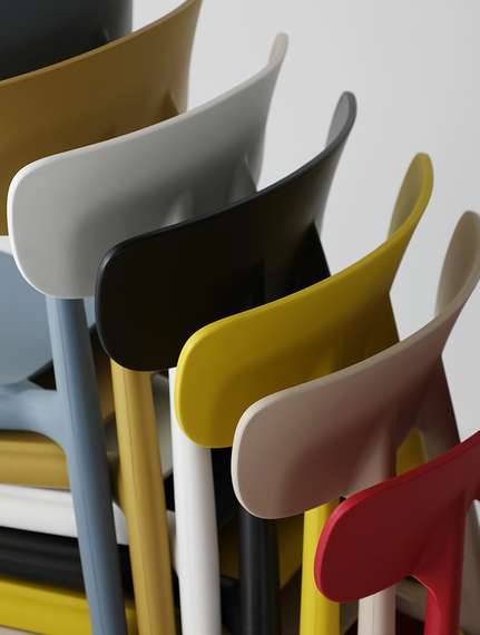 Черный пластиковый стул Tilt | Купить в Hallberg.ru