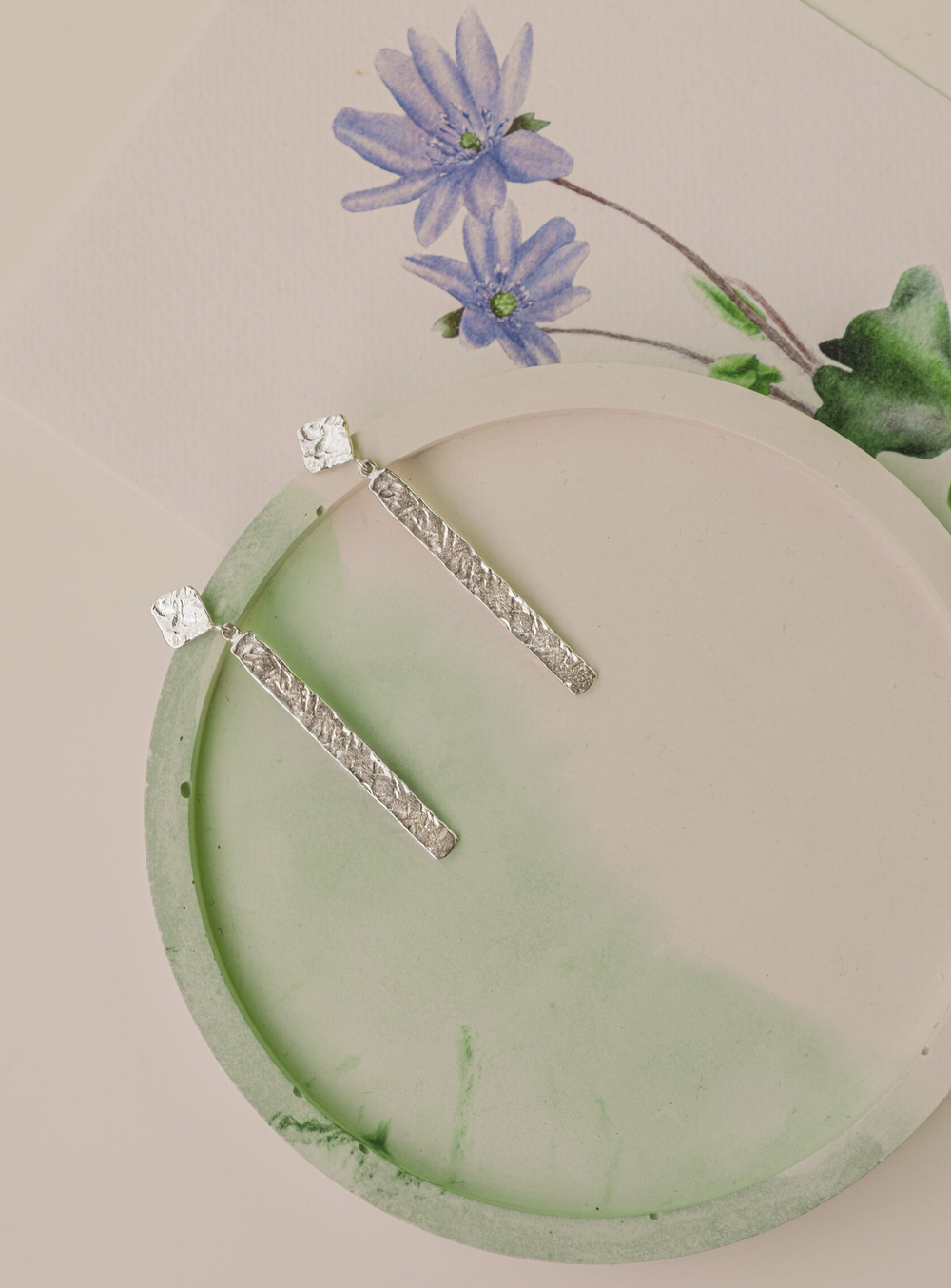 серьги мозаика длинные