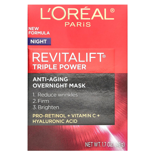 L'Oréal, Revitalift Triple Power, антивозрастная ночная маска, 48 г (1,7 унции)