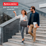 Папка-портфель пластиковая BRAUBERG "Energy" А4 (330х256х32 мм) 7 отделений черная (3 штуки в упаковке)