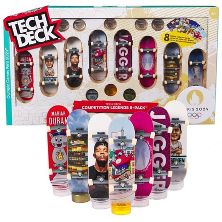 Tech Deck - Набор из восьми скейтбордов Competition Legends Paris 2024 fingerboard 20147679 / артикул   13908 6070368 20147679  / GTIN 681147023109