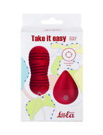 Виброшарики с циркуляцией на пульте управления Take it Easy Ray Wine Red 9021-12lola