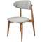 Стул Mod, светло-серое букле, каркас из массива бука в цвете орех