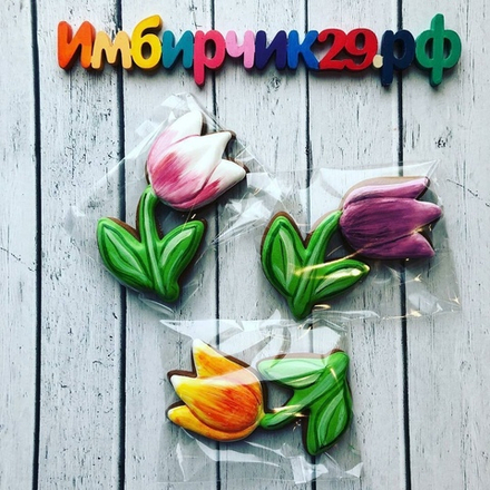 Имбирные пряники цветы