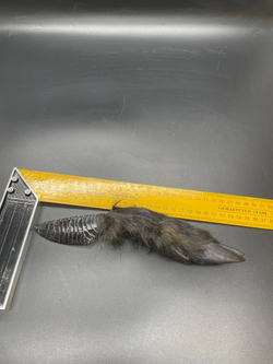 Обсидиановый нож с рукоятью копыта вепря 24 см