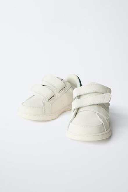 ZARA КОЖАНЫЕ КРОССОВКИ BAREFOOT, БЕЛЫЙ