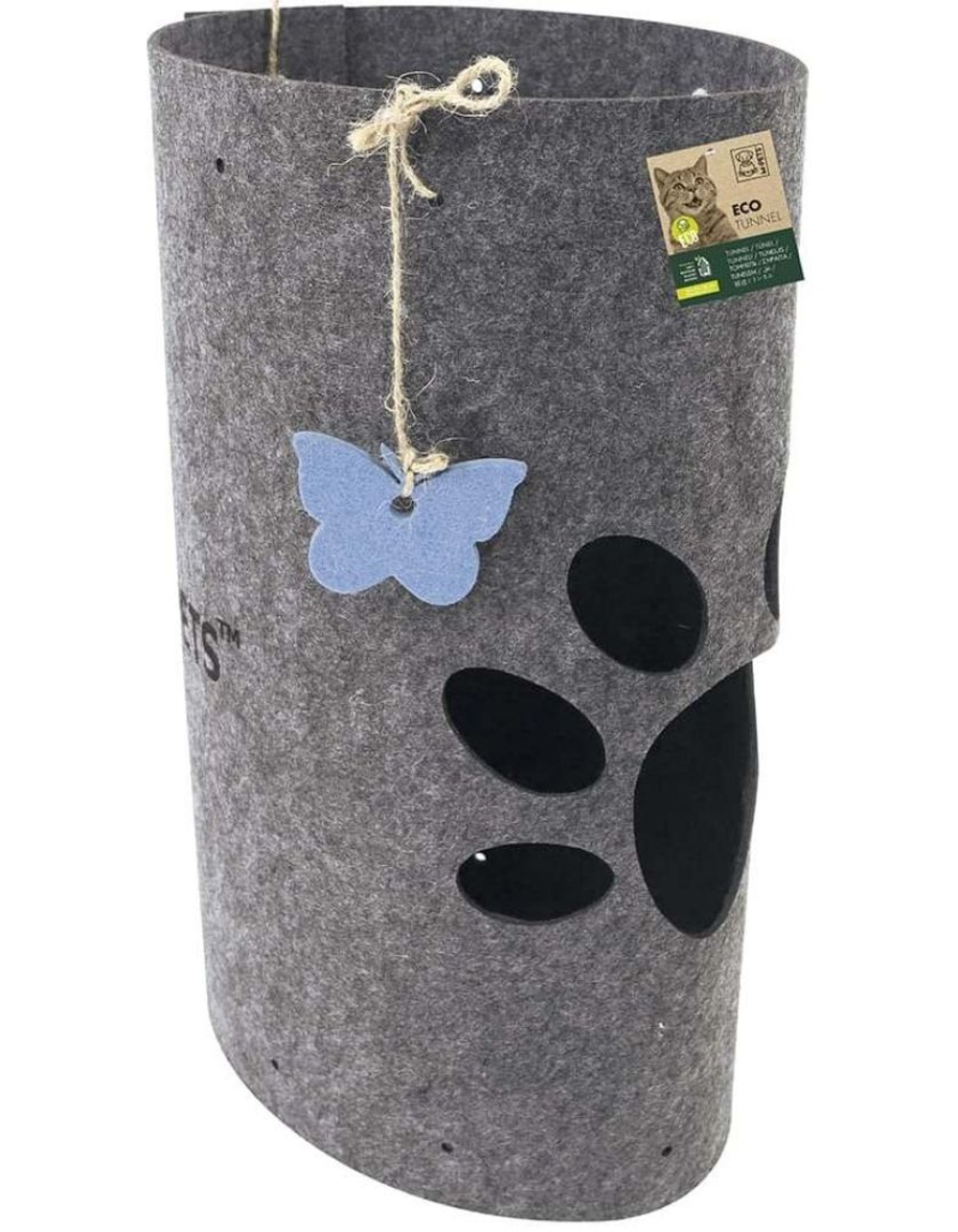 M-PETS Eco Тоннель для кошек, серый, 25*25*45 см