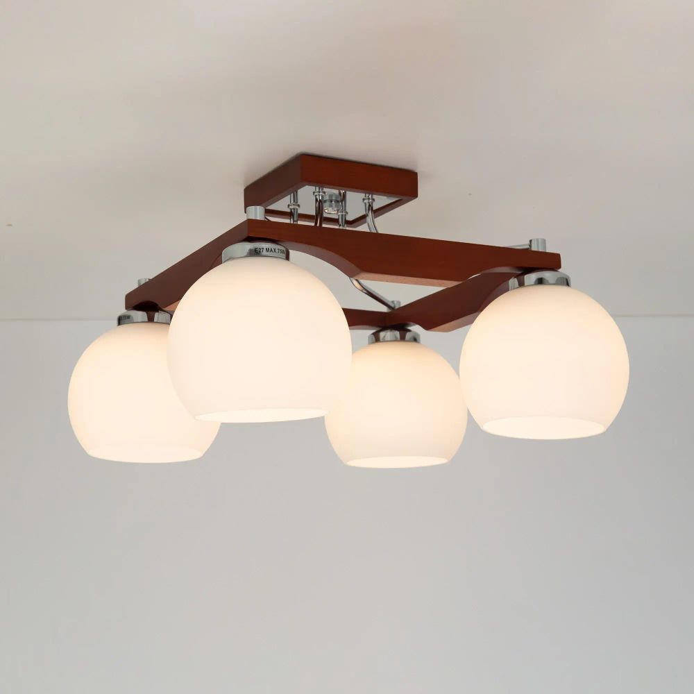 Citilux Ариста CL164341 Люстра деревянная Темный Орех