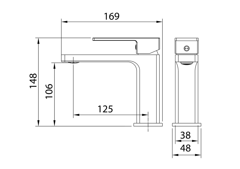 Смеситель для раковины Grossman Style 510.K35.05.100 хром глянцевый,1 место