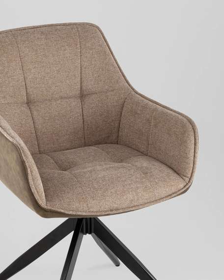 Стул Alba коричневый c коричневой экокожей