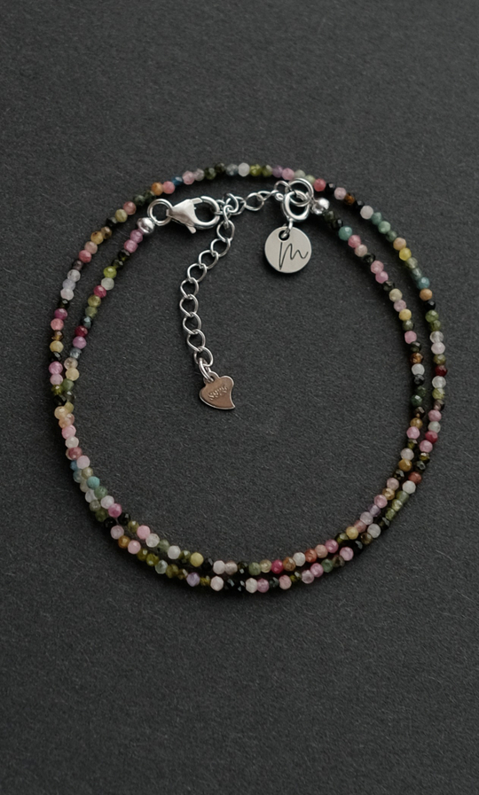 Чокер "Memo about Energy" из цветного турмалина с удлинителем 33-38 см