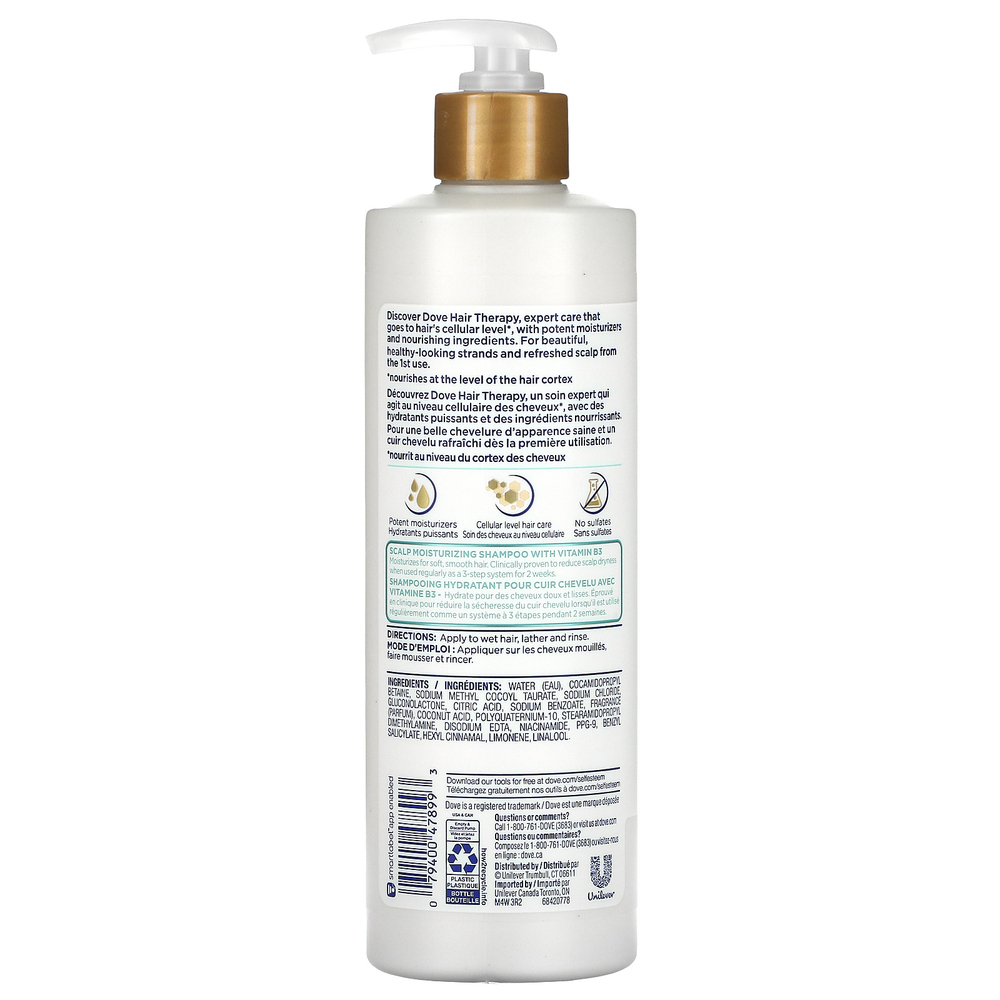 Dove, Hair Therapy, шампунь для сухой кожи головы, 400 мл (13,5 жидк. Унции)