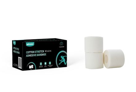Тейп спортивный Winner, Cotton Stretch Adhesive bandage, 602041, 7,5см - 4,6м, белый