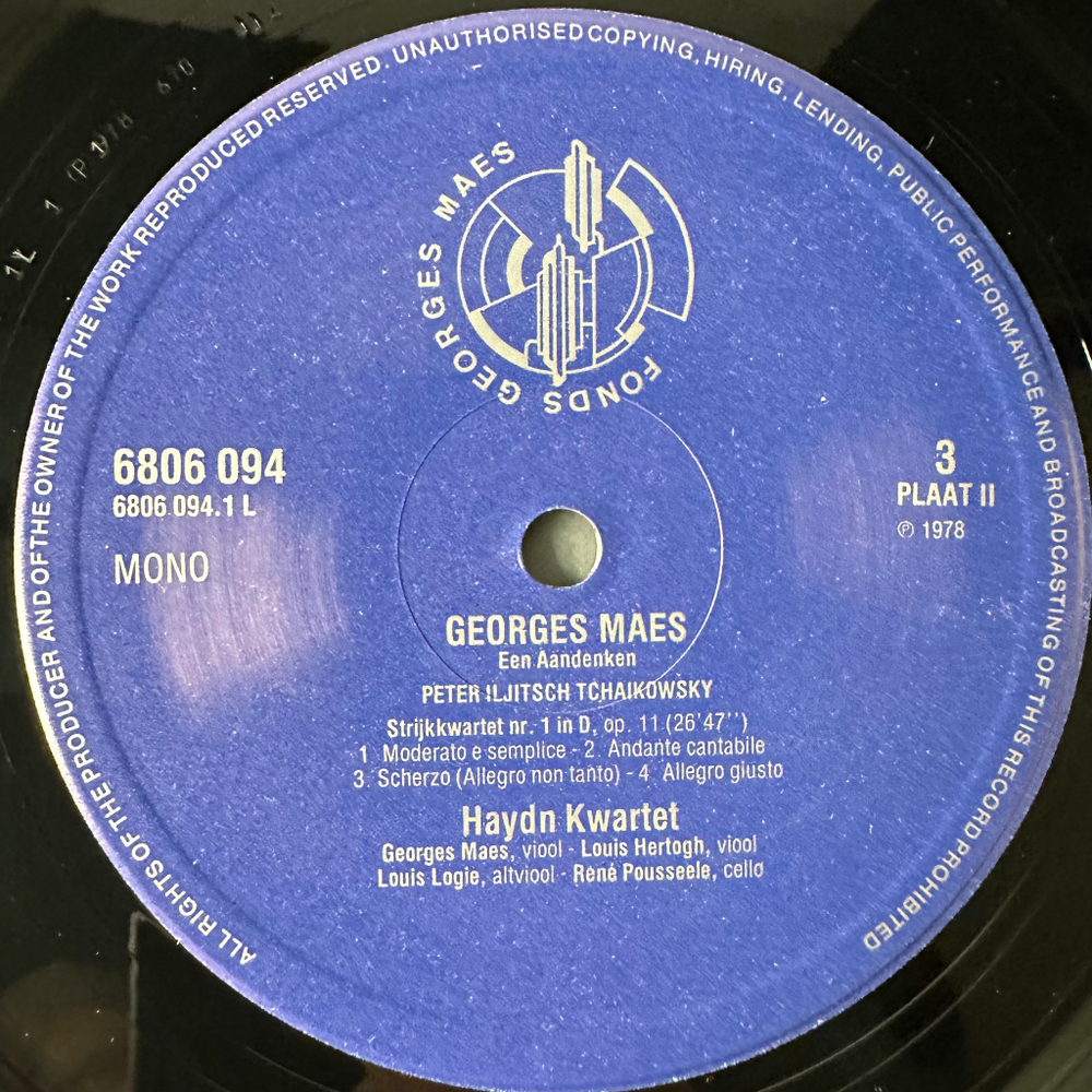 Джордж Маес - Мемуары 3LP (Голландия 1978г.)