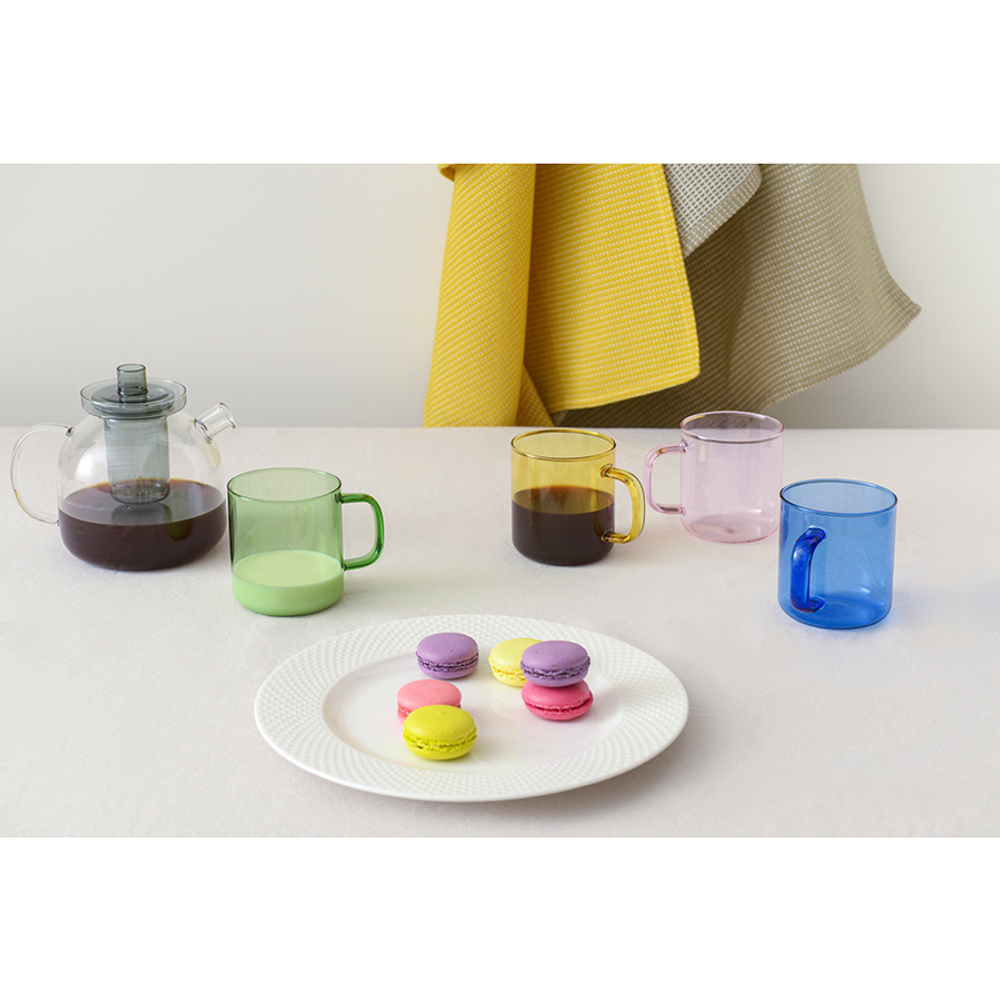 Чашка стеклянная 350мл Smart Solutions синяя