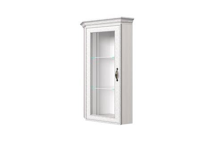 Шкаф с витриной 1VU, TIFFANY, цвет вудлайн кремовый
