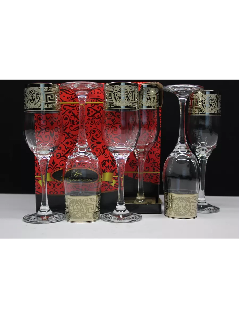 Бокалы для шампанского 6 штук Версаче