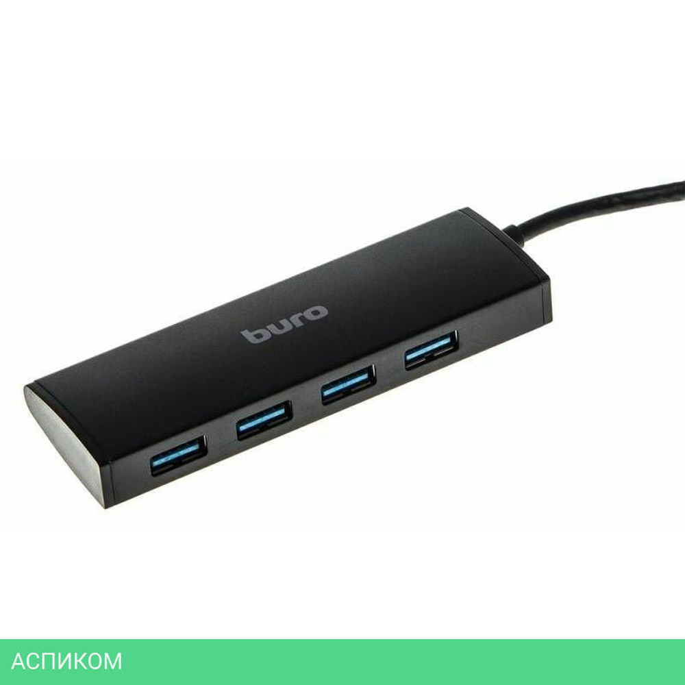 USB-хаб Buro BU-HUB4-0.5-U3.0 черный