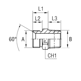 Штуцер FC BSP 3/8 - BSPT 1/2