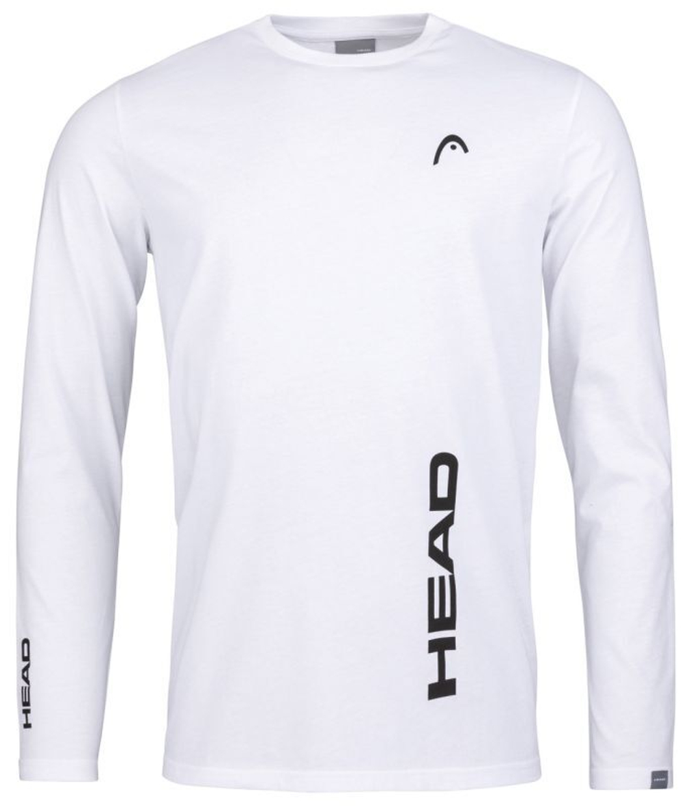 Мужская теннисная футболка теннисная Head Promo T-Shirt Long Sleeve M - white