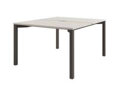 Стол-тандем 1200х1432х750 на металлокаркасе D-40 Акация Морава/Трюфель