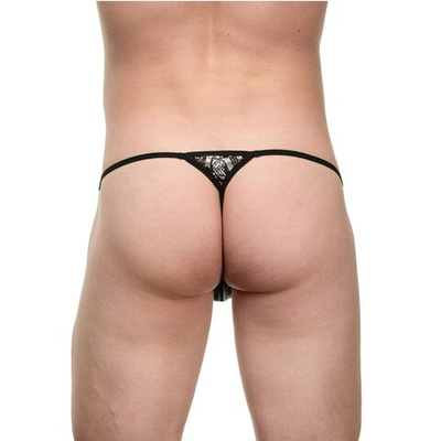 Стильные мужские трусы-стринги (Размер: L-XL) (Цвет: черный)