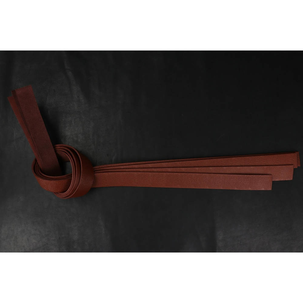 Ременная заготовка Красно-коричневая с лицевой отделкой + плита Геккон