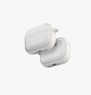 Uniq для Airpods Pro 3 чехол Veren Shockproof with carabin Chalk Frost