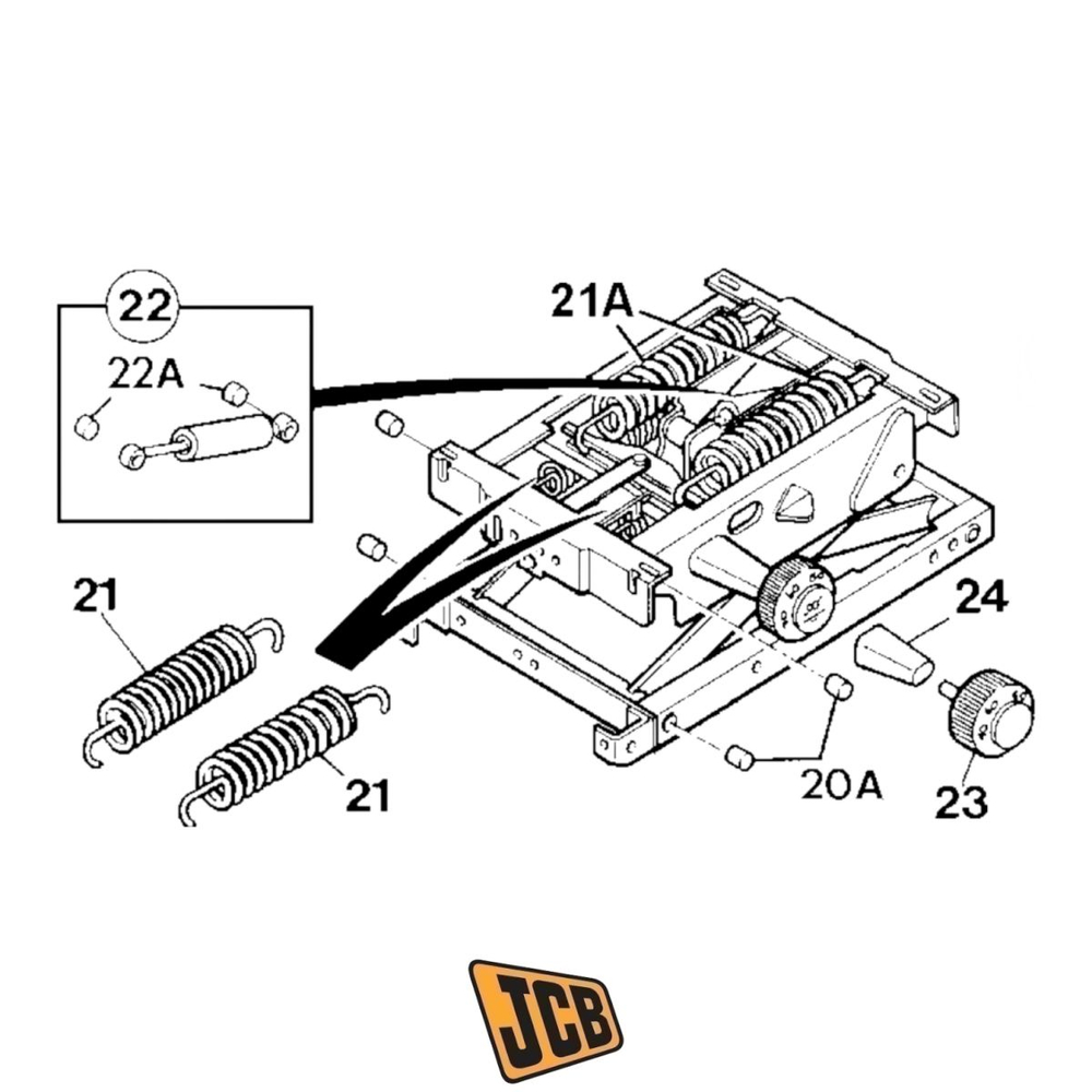 Механизм сиденья JCB 40/910707