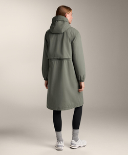 Oysho Водонепроницаемый длинный плащ с подкладкой FELLEX® AEROGEL 10K, темный хаки