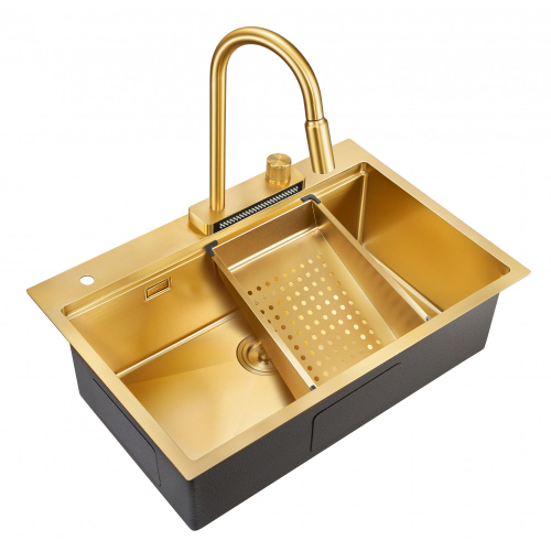 Мойка для кухни Milacio Denia 75 Steel MC.77428 золото