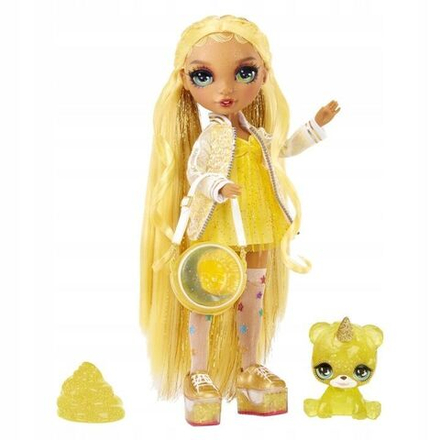 Кукла Rainbow High CLASSIC - Модная кукла Shiny Sunny Madison (Желтая) + питомец - Рейнбоу Хай 120186