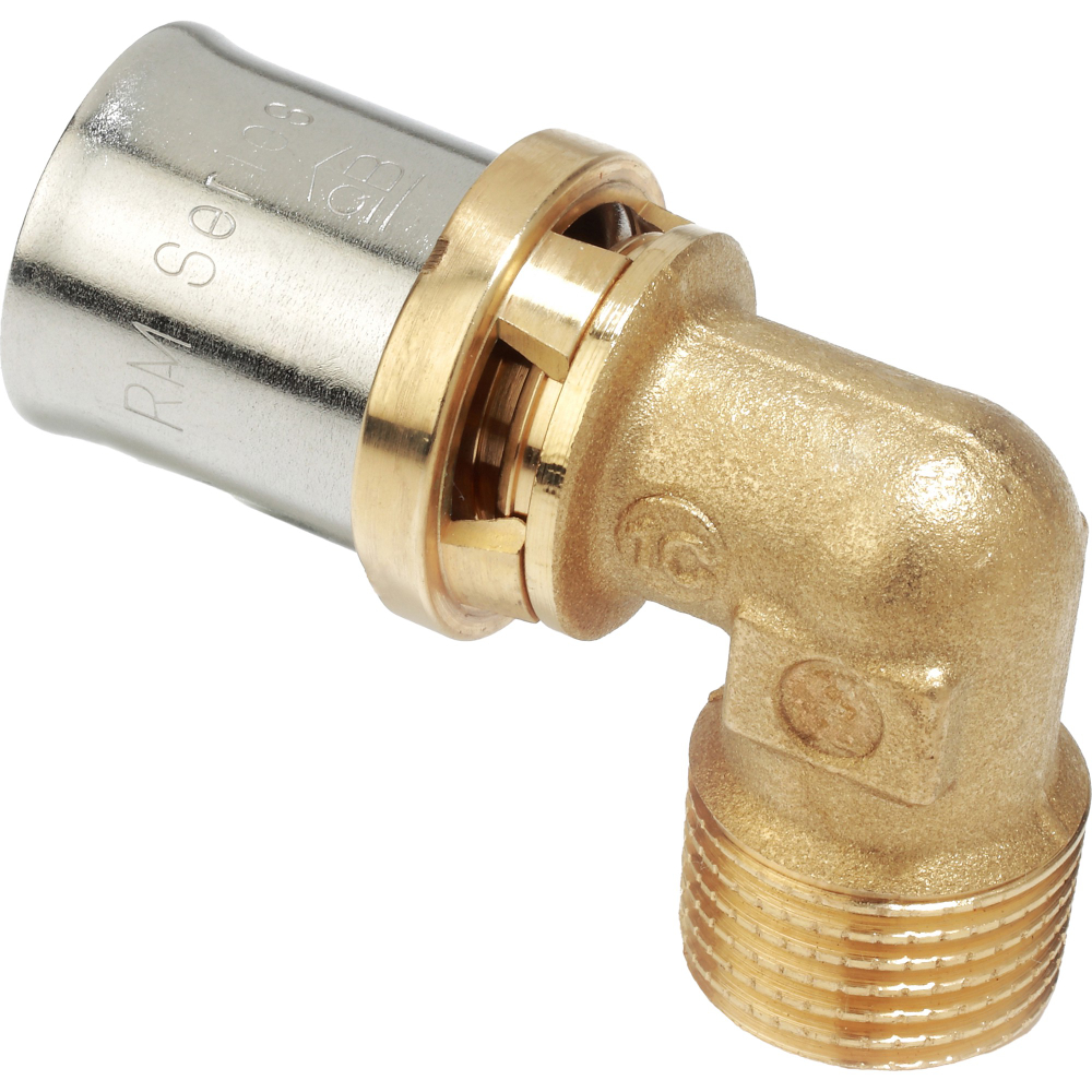 Угольник-пресс Giacomini латунь НР 26х1", RM127Y058