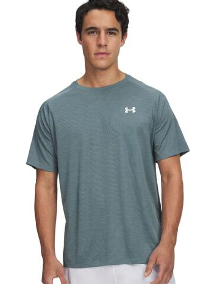 Теннисная футболка Under Armour Tech Textured Short Sleeve - jasper blue/white