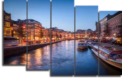 Модульная картина "Канал Амстердама"