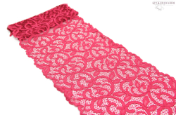 Эластичное кружево, ягодный оттенок, 19см (Артикул: EK-2167), м