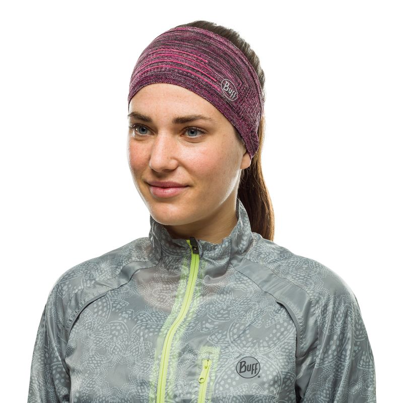 Повязка спортивная светоотражающая Buff Headband Dryflx+ Fuchsia Фото 3