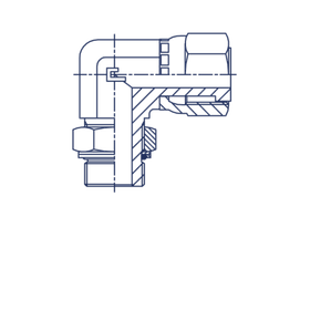 Штуцер FMG90 ORFS 2 - BSP 1.1/2 (обжатая гайка)