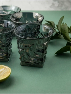 Набор бокалов кристалл, 300 мл. 6 шт. Черные