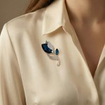 Брошь Fiore Luna Тюльпан Чешский горный хрусталь XR11501W BL/S