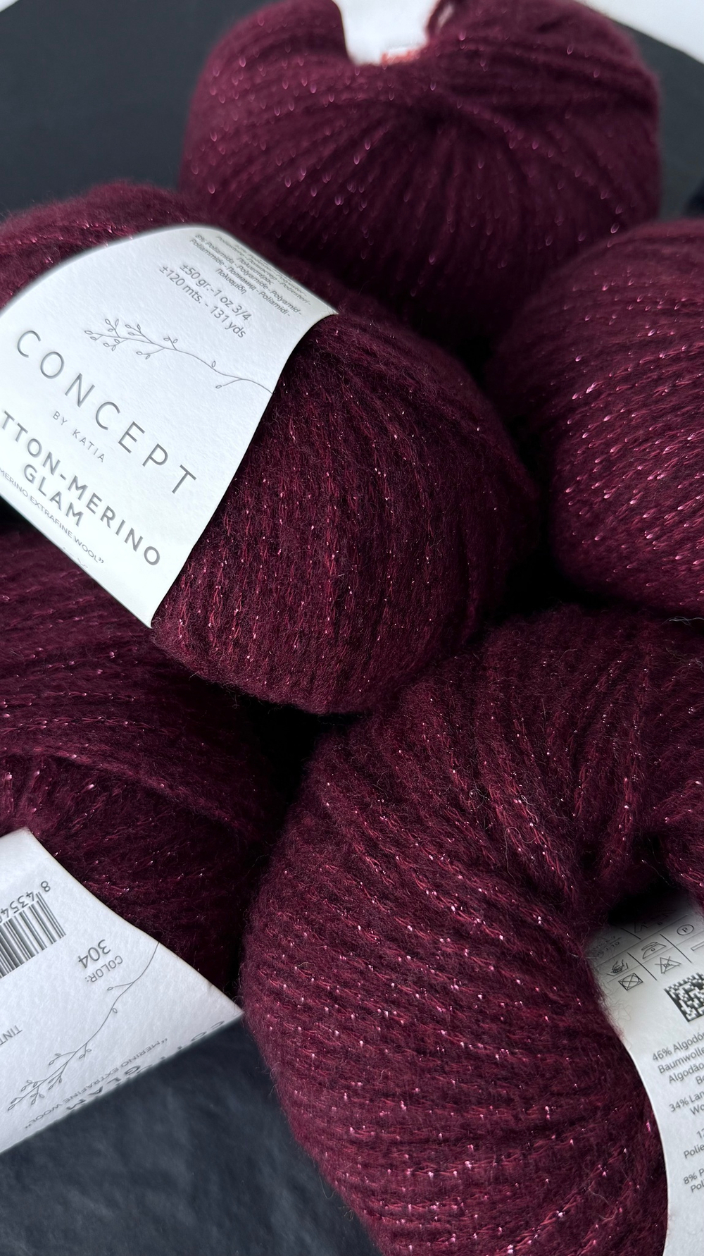 Cotton Merino GLAM (304/бургундия)