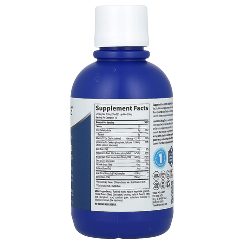 Trace, Liquid Cal / Mag / Zinc + Vitamin D3, Piña Colada, 473 мл (16 жидк. унц.)