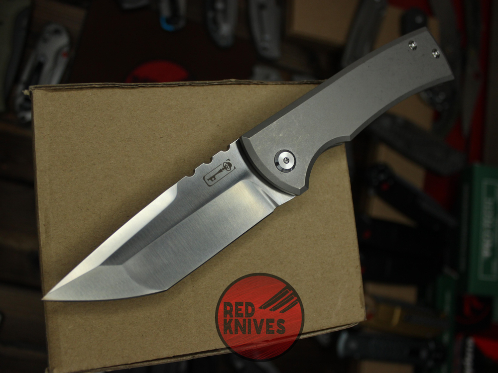Нож TANTO CHAVES KNIVES 229 REDENCION KICKSTOP FLIPPER KNIFE TITANIUM CHISEL RK/Н3