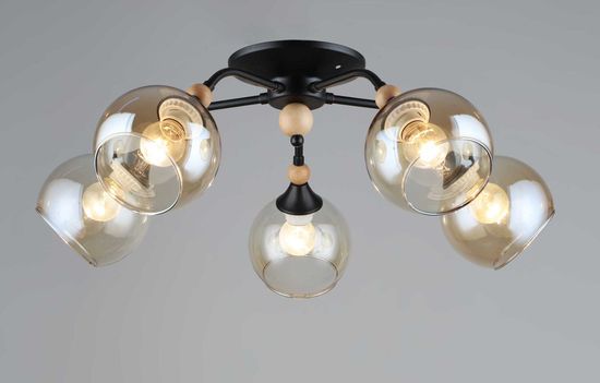 5062/5 BK+WOOD (2) Люстра (RL)