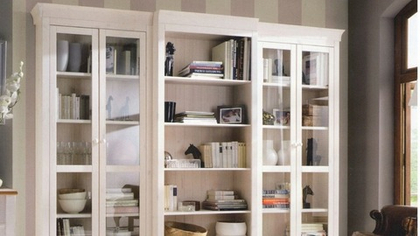 Двери к шкафу для книг, 38x178,5x2, Бостон, белый воск