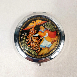 Ручное зеркало "Иван-царевич и Жар-птица"  (худ. роспись Палех)