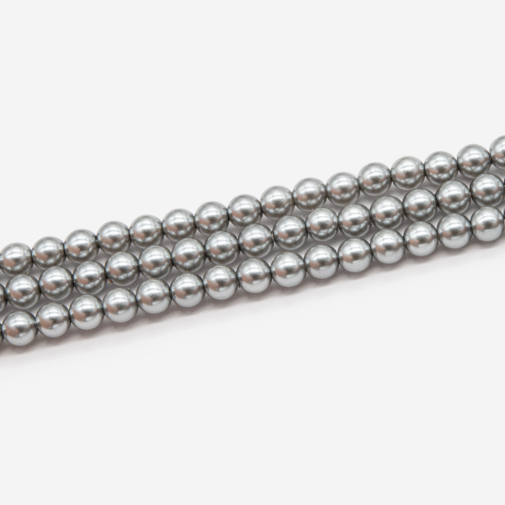 Хрустальный жемчуг, оттенок "Пепельная дымка", шар 4мм