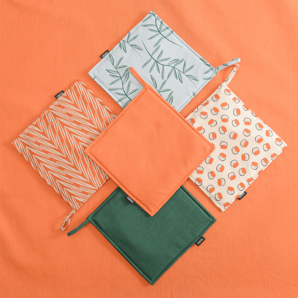 Прихватка из хлопка с принтом "Ягоды" Russian North 22х22 см