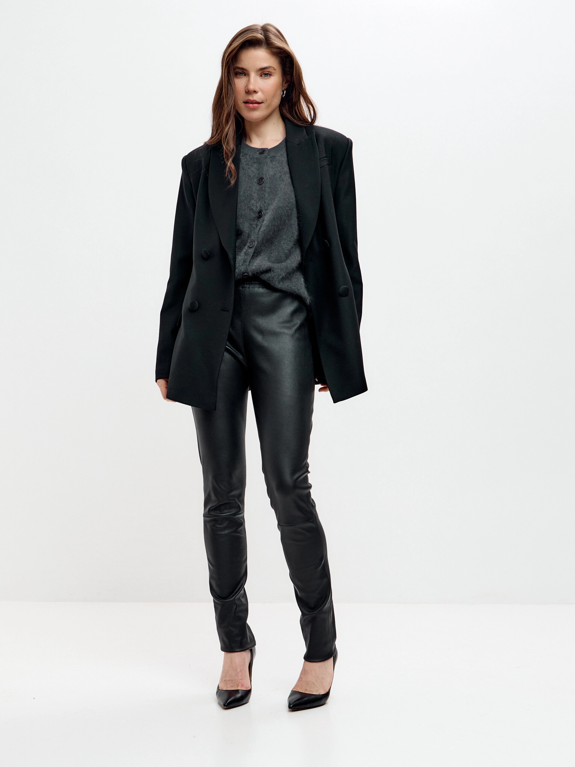 Легинсы из натуральной кожи