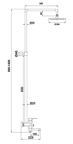 Душевая стойка Timo Beverly SX-1060/00 (3010) хром